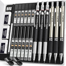 Nicpro 6PCS Art Mechanical Pencil Set, 0.5/0.7/0.9/2mm Point | Silver — 1