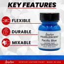 Angelus 1 oz Leather Paint, 1 Fl Oz (Pack of 1), Pacific Blue — 2