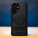 ROKFORM Rugged Protective Case Compatible with Galaxy S25 Ultra, Magnetic Cover with Twist Lock, Drop-Tested Armor (Black) — 3