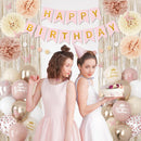 Boho Dusty Pink Birthday Decorations for Women Girls with Butterfly Sticker — 5