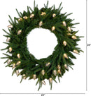 Nearly Natural 24in Pre-Lit Artificial Luxembourg Pine Christmas Wreath with Multicolored LED Lights — 2