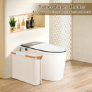 Toilet Paper Storage Basket with Lid - The Ultimate Bathroom Organizer, Free Standing Toilet Paper Holder for Up to 9 Mega Rolls, Toilet Tissue Storage Bin with Handle for RV Closet, Beige — 6