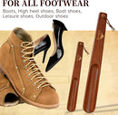 Wooden Shoe Horn Set, 15'' Long Handle for Seniors & Adults, 10.25'' Short Shoe Spoon f… — 3