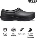 Crocs Unisex Adult Work On The Clock Literide Slip-On Clogs | 9 Women/7 Men | Black — 6