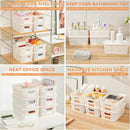 10 Pack Small Plastic Storage Bins with Lids, Stackable Plastic Storage Baskets for Organizing with Handles, Organizer Bins with Labels for Room, Craft, Containers for Pantry Organizers and Storage — 7