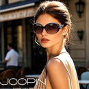 Joopin Oversized Rectangle Sunglasses UV400 Protection Shades for Women | Gradient Brown | Polarized — 2
