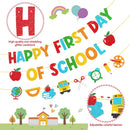 Shzbtdo Pre-Strung First Day of School Banner, Back to School Decorations — 7