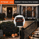 Piteno® 1200 sqft Spider Webs Halloween Decorations with 40 Fake Spiders, Stretchable Halloween Spider Webs for Indoor Outdoor Haunted House Yard Porch Party Decor (Black) — 6