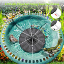 SZMP Solar Fountain 2026 Upgrade, Solar-Powered Bird Bath Fountain with 4 Fixed Rods & 7 Nozzles for Garden, Pond, Pool, and Patio – No Battery Required, Attracts Hummingbirds & Wildlife | Black — 4