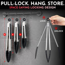 Kitchen Tongs - 12, 9 & 7 Inch Locking Silicone Tongs for Cooking, Set of 3 — 2