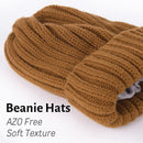 FURTALK Winter Hats for Women Fleece Lined Beanie Knit Chunky Womens Snow Cap - Brown — 4