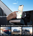 REOKILY 2026 Upgraded Vacuum Magnetic Car Phone Holder 360° Reinforced 96LBS Ultra Suction Cup Phone Mount for MagSafe Cell Phone Holders for Your Car/Gym/Mirror Mount for iPhone & Android | Black photo 6