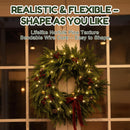 2Pcs 6FT Christmas Garland with Lights, Norfolk Pine Garland Decor for Xmas — 4