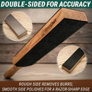 BeaverCraft Leather Strop for Knife Sharpening - Double-Sided Knife Strop & Stropping Compound Kit - Honing Strop Block 14" for Woodcarving Tools, Chisel Knife Sharpening Kit Leather Sharpener LS6P1 — 4