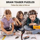 6 PCS Metal Brain Teaser Puzzles for Adults and Kids, Disentanglement Metal Logic Puzzle Set, IQ Mind Challenge Brain Games Toy Gift(6PCS Metal A) — 4