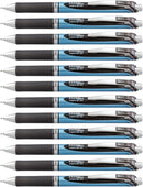 Pentel EnerGel RTX Retractable Gel Ink Pen, Medium Point, Needle Tip, Black Ink, Box of 12 (BLN77-A) | 1 Count (Pack of 1) — 1