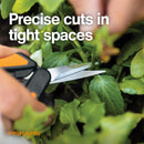 Fiskars 6" Steel Micro-Tip Pruning Scissors, Garden Snips for Small Plants — 6