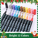 nauets 12 Colors Precision Dual Tip Acrylic Paint Markers Pens - Dot & Fine | Multicolor — 4