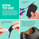 COMFWALK Felt Tongue Pads for Shoes - Soft Self-Adhesive Shoe Inserts - Black, 3 Pairs — 5