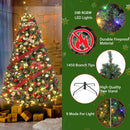 GAOMON 7.5ft Prelit Fraser Fir Wide Artificial Christmas Tree w/RGBW Light — 5