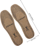 4 Pairs Adjustable Wool Felt Insoles, Cuttable Winter Warmth, Khaki — 2