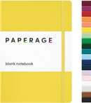 PAPERAGE Blank Journal Notebook, (Yellow), 160 Pages, Medium 5.6 in x 8 in - 100 GSM Thick Paper – Hardcover Journaling Notebook for Work, School, Note Taking or Sketching | D. Blank — 1