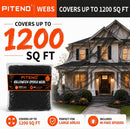 Piteno® 1200 sqft Spider Webs Halloween Decorations with 40 Fake Spiders, Stretchable Halloween Spider Webs for Indoor Outdoor Haunted House Yard Porch Party Decor (Black) — 2