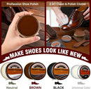 Shoe Polish Kit, Shoe Shine Kit 15-in-1 Leather Care Kit with Mink Oil, Black Brown Neutral Creams, Horsehair Brushes, Shoe Cleaning Kit for Boots Dress Shoes Travel Storage Case Gift for Men Women — 3