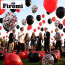 Firomi Red and Black Latex Balloons 12 Inch 70 pack Set (with 2 Ribbons) | D03-black Red | 12 inches — 4