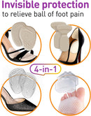 Ball of Foot Cushions for High Heels – High Heel Inserts – Gel Shoe Inserts for Relieve Foot Pain – More Comfort with Foot Cushions for Women (Metatarsal Pads 4 in 1) 2