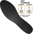 EstCarbon - Carbon Fiber Insole - 1 pc, Women 9.5 - Womens Carbon Fiber Shoe Insert - Stiff Foot Plate - Turf Toe Orthotic - Rigid Sole for Hallux Rigidus, Mortons Extension - Sneaker Support — 2