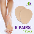 Metatarsal Firm Tan Foam Foot Pad - 1/4" Thick Foam Pad Cushions - 6 Pairs 5