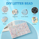 1400pcs Letter Beads, 4x7 mm Acrylic Alphabet Beads, Beads for Jewelry and Bracelet Making, in 28 Grid Box (White… — 2
