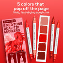 ARTISTRO 5 Red Tones Dual-Tip Acrylic Paint Marker Pens for Drawing — 2