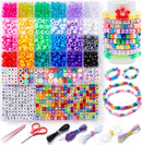 INSCRAFT 1200PCS Bracelet Making Kit, 24 Colors Pony Rainbow Kandi Beads, Friendship Bracelet Kit with Elastic… — 1