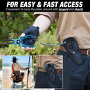 FLISSA Fishing Pliers, Safety Lock Design Fish Pliers Saltwater, Aluminum Hook Remover, Titanium 6Al-4V Jaw and Tungsten Carbide Line Cutters, Sheath & Lanyard, Fishing Gear Gifts for Men | 8-inch — 6