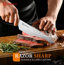 KEEMAKE 8" Chef Knife, Ultra Sharp Kitchen Knife with Ergonomic Handle