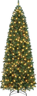 Yaheetech 7.5ft Pre-lit Pencil Artificial Christmas Tree, Green — 1