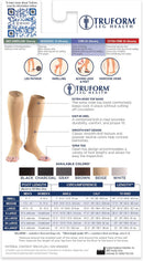 Truform 20-30 mmHg Compression Stockings for Men and Women, Knee High Length, Open Toe | Charcoal | 3X-Large (1 Pair) | Microfiber Knit — 8