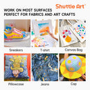 Fabric Paint, Shuttle Art 30 Colors Permanent Soft Fabric Paint in Bottles (60ml/2oz) with Brushes, Palette, Stencils, Non-Toxic Textile Paint for T-shirts, Shoes, Jeans, Bags, DIY Projects&Art Crafts | 2 Fl Oz (Pack of 30) | Regular — 7