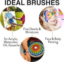 Professional Artist Paint Brush Set of 12 - Acrylic Painting Brushes Kit — 4