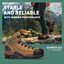 Danner 453 5.5" Waterproof Hiking Boots for Men - Nubuck Leather Upper with Breathable Gore-Tex Lining, Toe Cap, and TFX Traction Outsole - Dark Tan — 3