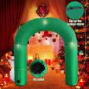 10ft Christmas Inflatable Outdoor Decoration Inflatable Yard Decoration Inflatable Santa Claus and Snowman Arch Decoration Built-in LED Lights for Christmas Holiday Party, Garden Decoration — 7