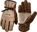 WZQH Leather Work Gloves for Men or Women.Gardening,Welding,Coffee-grey XL