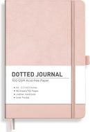 RETTACY Dotted Journal Notebook, 192 Pages, A5 Medium Size (5.7'' x 8.3'') | Rose Gold — 1