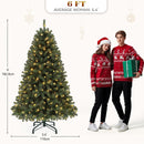 YITAHOME Pre-Lit Green Artificial Hinged Christmas Tree with Remote Control, 6ft Prelighted Spruce Xmas Tree for Home, Office, Party Decoration with 1000 Branch Tips and 250 Lights, Green — 8