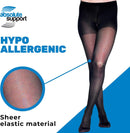 ABSOLUTE SUPPORT Women Sheer Compression Pantyhose 20-30mmHg, Black/Large — 5