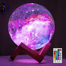 BRIGHTWORLD Moon Lamp Galaxy Lamp 5.9 inch 16 Colors LED 3D Moon Light, Remote & Touch Control Moon Night Light… — 1