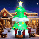 FunFanso 10 FT Christmas Tree Inflatables Outdoor Decorations with LED Lights, Giant Blow Up Christmas Tree Yard Decor with Star Treetop & Colorful Candy for Xmas Holiday Party Garden Patio Lawn Decor — 1