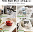 CAKETIME 2 Pack Multicolor Silicone Dish Drying Mat for Kitchen Counter Dining…
